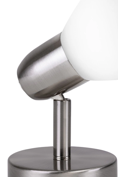 Kinkiet Alga 1xE14 Max.40W Satin Metal/Białe Szkło 3870127