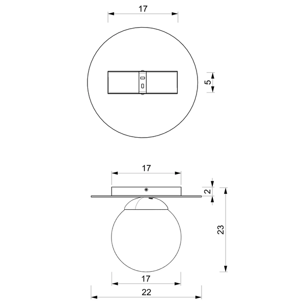 Lampa sufitowa PLATO, MLP7968, biały/złoty, 1x40W E14