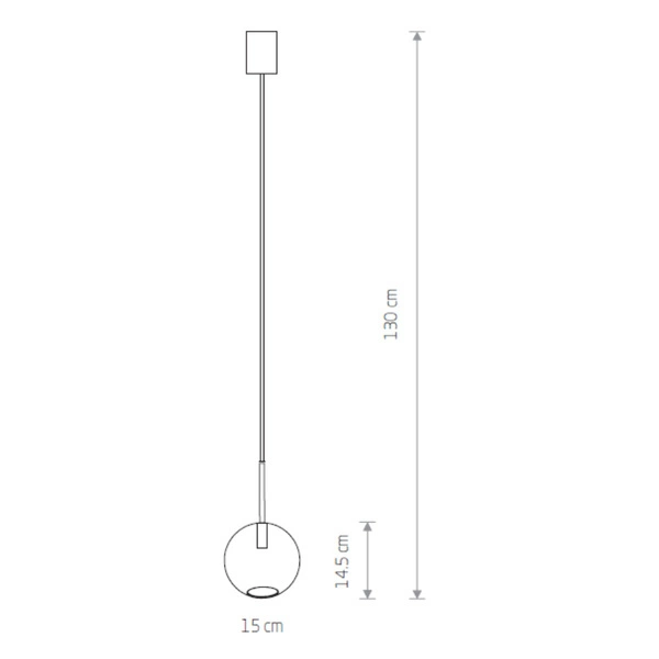 Lampa wisząca SPHERE S śr.15 cm G9 | czarny 7847