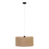 Jute Lampa Wisząca 1xE27 Max.60W Czarny/Transparentny/PVC/Beżowy 16910104
