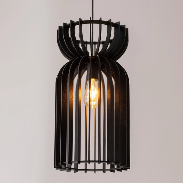 Lampa wisząca KYMI BLACK A szer. 26 cm E27| czarny 10573