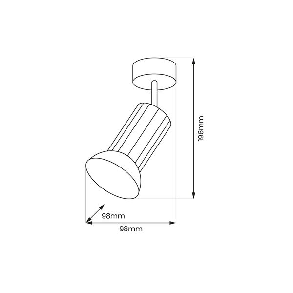 Oprawa Tulip Spot Czarny 1xGU10