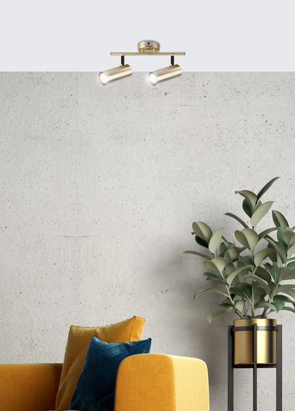 Lampa ścienna/sufitowa COLLY, 92-01719, mosiądz, 2x15W GU10