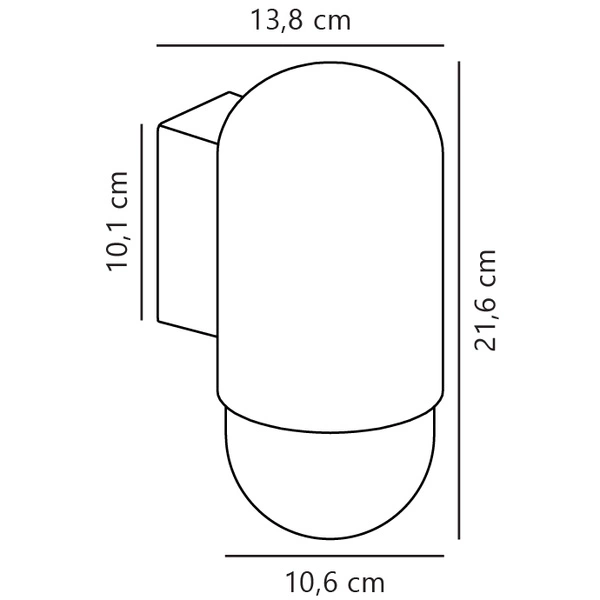 Kinkiet HEKA E27 60W Aluminium | Szlifowany