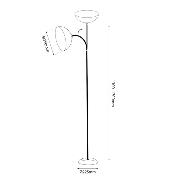 Lampa podłogowa ZACK CASHMERE 1xE27