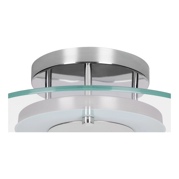 Lampa Sufitowa Minnesota 1xLED Zintegrowana 1600lm 3000K 22W Chrom Metal/Biało-Przezroczyste Szkło 9240128