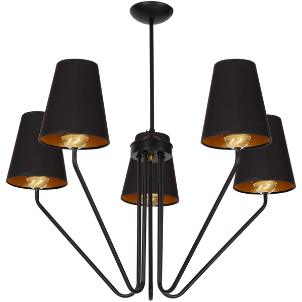 Żyrandol VICTORIA BLACK 5xE27 MLP4913