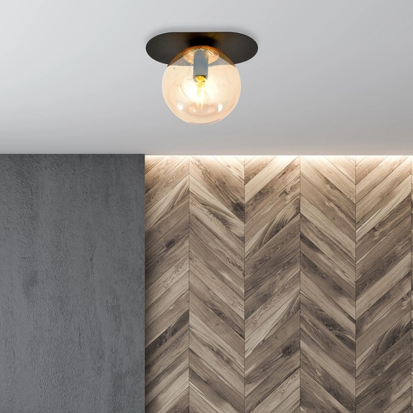 Lampa sufitowa Emibig PLAZA 1 Czarny/MIODOWY 1120/1