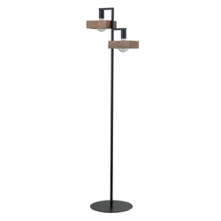 Nowoczesna lampa ścienna do salonu ROBIN E27 60W wys. 160cm | czarny brązowy