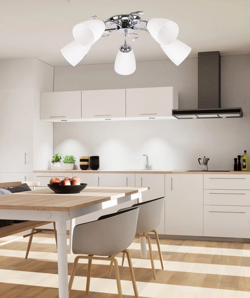 Lampa sufitowa URSELLA 35-79220 chrom/biały 5x40W E14