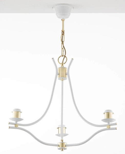 Klasyczny Żyrandol SAMBA wys. 83cm 3xE27 15W IP20 | biały