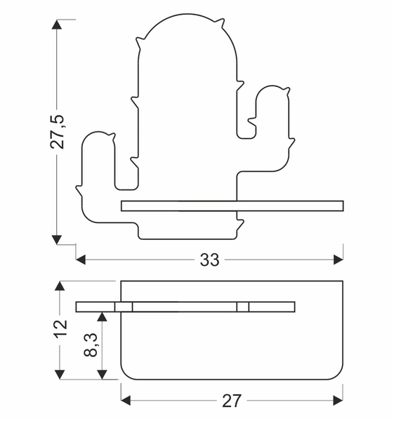 Kinkiet dziecięcy IQ KIDS CACTUS 1, 21-00996, zielony, 4W LED, barwa neutralna 4000K