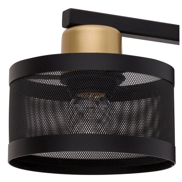 Nowoczesna lampa ścienna OFF KINKIET czarny/złoty 32143