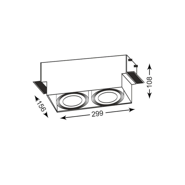 LAMPA SUFITOWA ONEON DL 111-2 SPOT BIAŁY