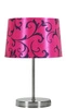 Lampa stołowa/nocna AROSA 41-55866 satynowa/abażur różowy 1x40W E14