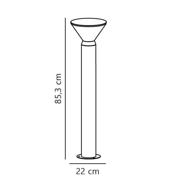 Oświetlenie ogrodowe NOORSTAD E27 25W Metal | Czarny