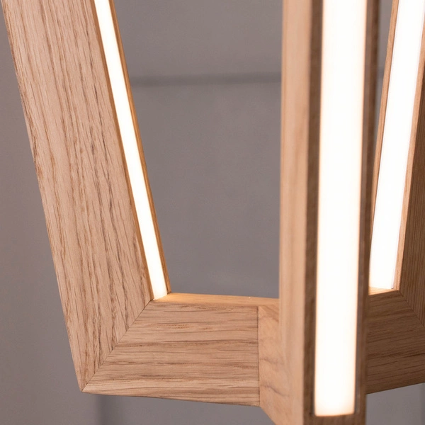 Lampa Wisząca Leif ''In&Out'' 6xLED 24V Zintegrowana 4000lm 3000K 43W Dąb Olejowany/Przezroczysty Kabel PCV 1539274