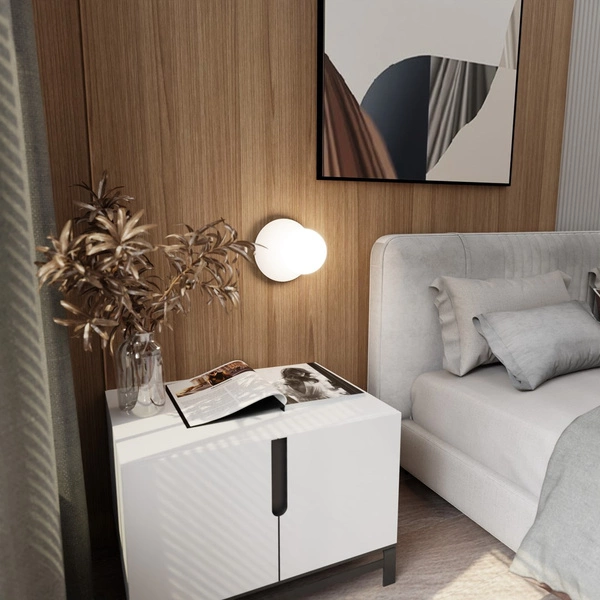 Kinkiet Emibig OSLO K1 Biały/OPAL 1189/K1