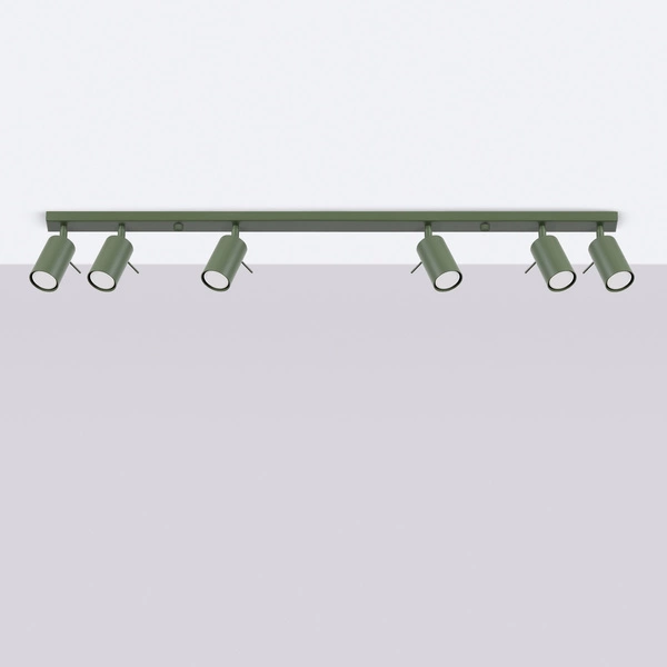 Plafon RING 6L zielony oliwkowy