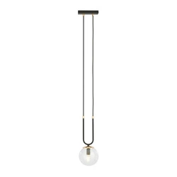 Lampa wisząca Emibig GLAM 1 Czarny/TRANSPARENT 1114/1