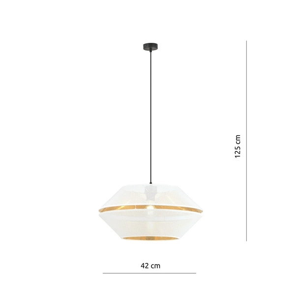 Lampa wisząca Emibig MALIA 1 Biały/GOLD 1184/1