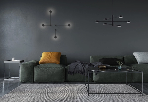 Kinkiet wewnętrzny do biura ORBIT I GX53 8W LED szer. 32cm | czarny 7806