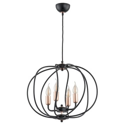 Lampa wisząca ALFA DAYMON CZARNA 4xE14 47cm | 61000