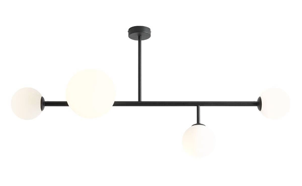 Aldex Lampa sufitowa DIONE 4 minimalistyczna E14+E27 | czarny 1092PL_L1