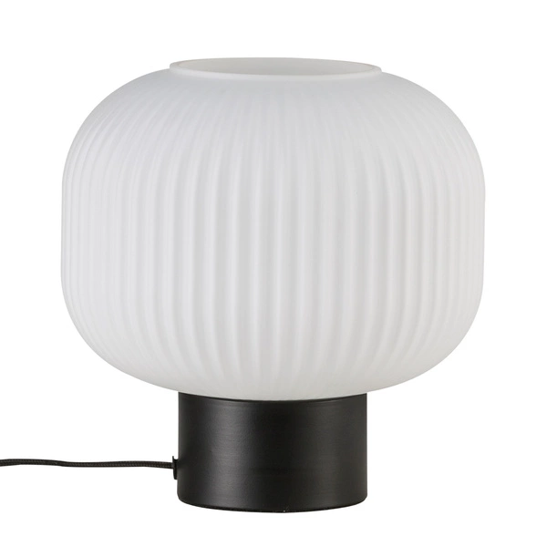 Lampa stołowa MILFORD E27 40W Szkło | Czarny
