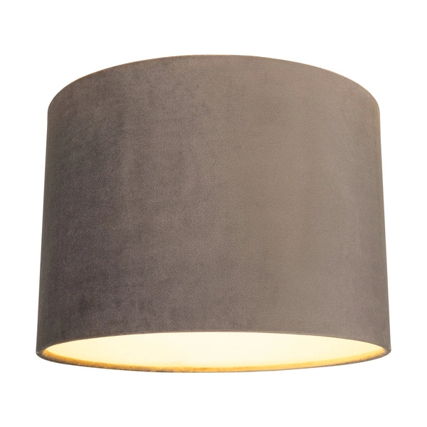 Abażur Cylinder E27 H30 Szary Aksamit A0579