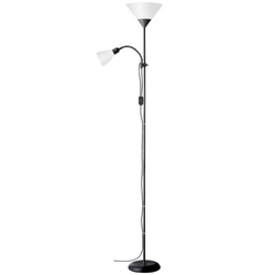 Lampa stojąca Brilliant Spari 4 1x60W E27 Czarny/Biały Aluminium/Plastik