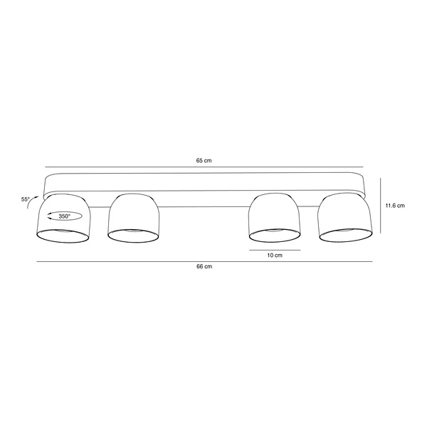 Reflektor PITCHER GU10 50W Metal | Biały