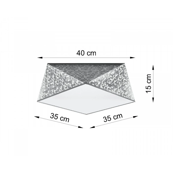 Plafon HEXA 35 SL.0691 cekin srebrny 2xE27