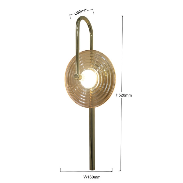 Kinkiet Plato bursztynowy LED CCT