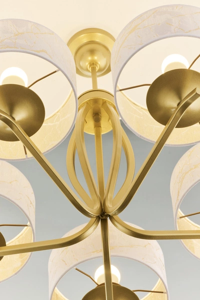 Klasyczny Żyrandol KASZMIR wys. 58cm 5xE27 15W IP20 | złoty połysk