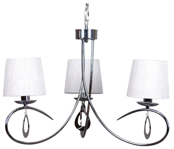 Lampa wisząca ARNIKA 33-21663 chrom/biały 3x40W E14