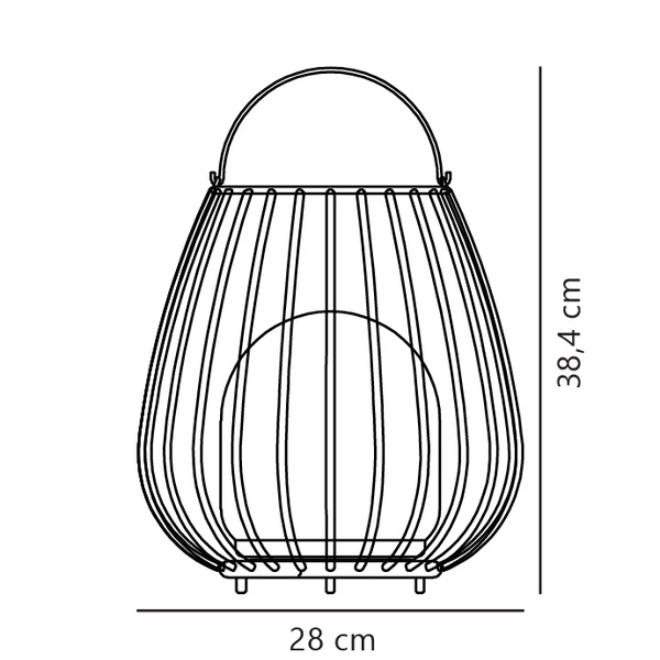 Lampa z przenośna na akumulator Jim LED 2700K Biała ciepła Metal | Niebieski
