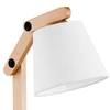 Nowoczesna lampa stojąca biurkowa JOGA I drewno śr. 32cm