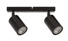 Stylowa lampa sufitowa spot ZOOM 2x GU10 LED szer. 25cm | czarny