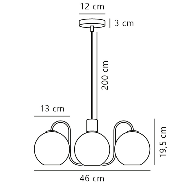 Lampa wisząca FRANCA E14 40W Metal | Mosiądz