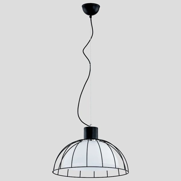 Lampa wisząca ALFA BONNY CZARNO-BIAŁA 1xE27 41cm | 60466