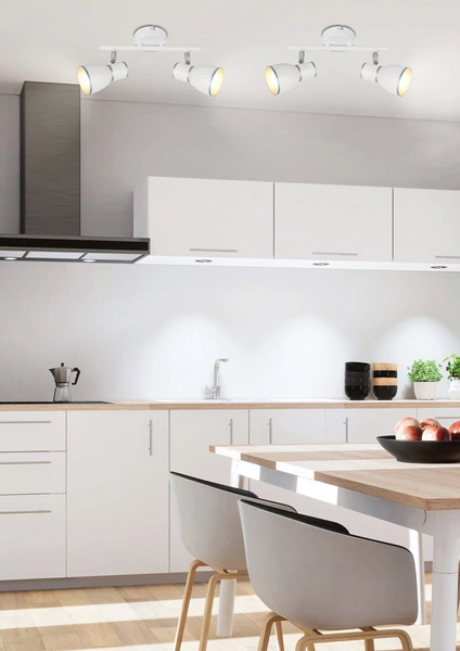 Lampa sufitowa FIDO listwa 92-63373 biały/chrom 2xE14