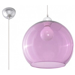 Szklana lampa wisząca BALL SL.0255 Fioletowa 1xE27