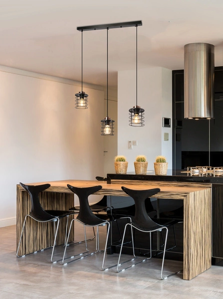 Lampa wisząca GLOB, 33-00378, czarny/złoty, 3x40W E27