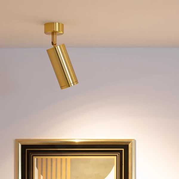 Lampa punktowa Natynkowa Nastawna złota Abruzzo Christiano 1xGU10 20x6cm