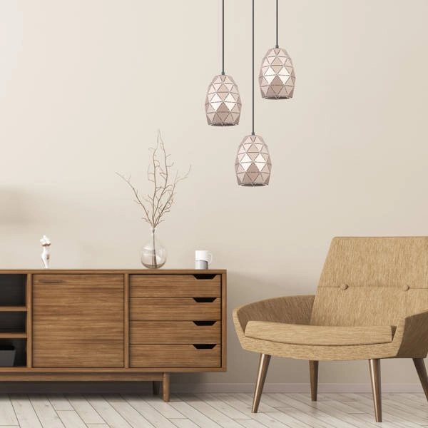 Lampa wisząca HARLEY śr. 36cm 3xE27 | złoty