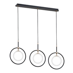 Lampa wisząca ALFA AKIRA CZARNO-BIAŁA 3xE14 80cm | 62207