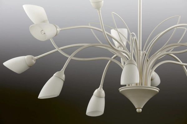 Klasyczny Żyrandol GLORIOSA wys. 165cm 15xG9 14W IP20 | piaskowo-szary