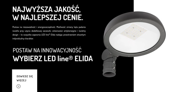 Oprawa uliczna na słupek LED ELIDA 40W 4000K neutralna IP65 | grafitowy