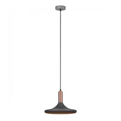 Lampa wisząca LUSTY śr. 36cm E27 | szary/miedziany